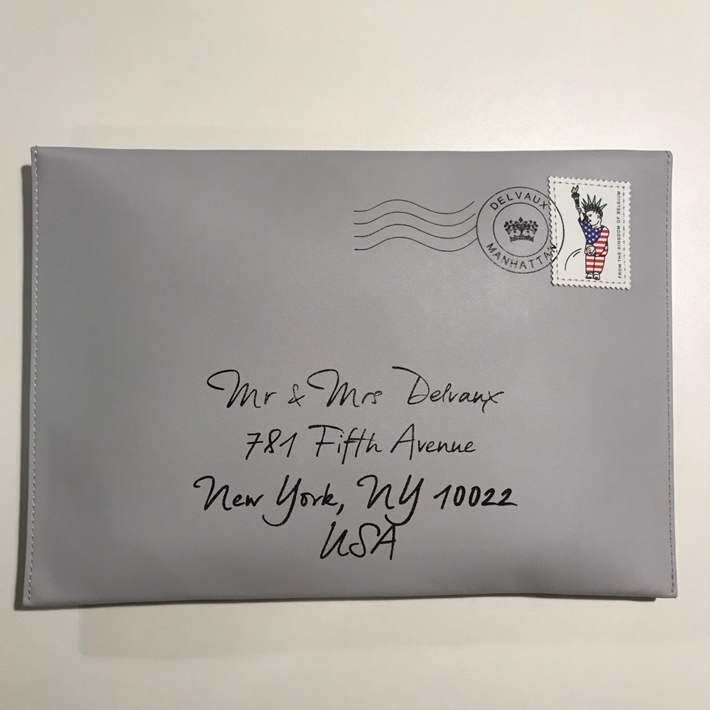 NEVER WORN DELVAUX ENVELOPE CLUTCH!